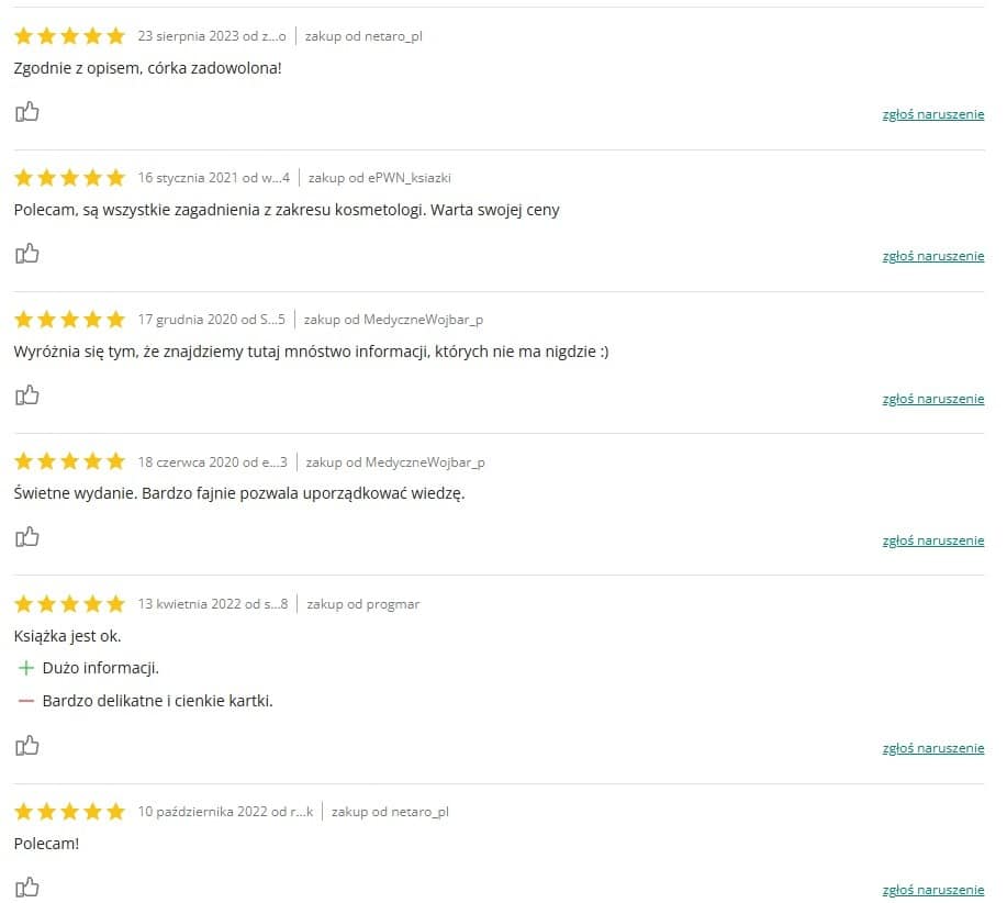 Opinie na temat książki Kosmetologia - Anna Kołodziejczak