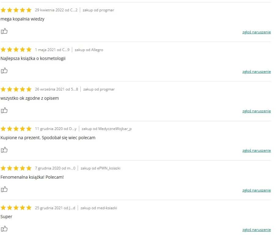 Opinie na temat książki Kosmetologia - Anna Kołodziejczak