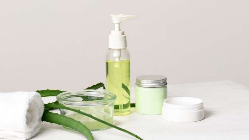 Skin care products with aloe vera