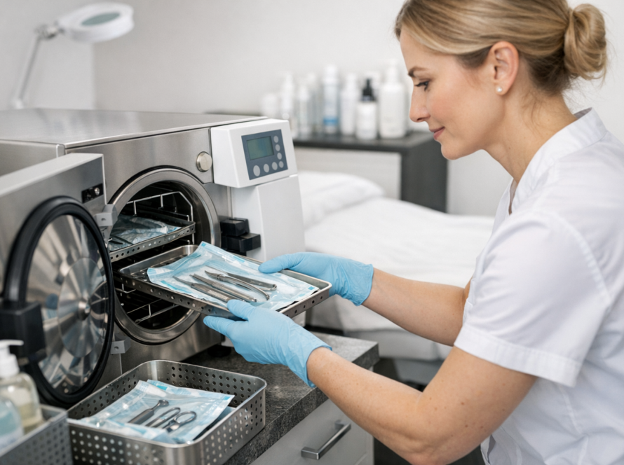 Kosmetolog analizująca reklamacje w nowoczesnym gabinecie kosmetologicznym, błędy kosmetologów