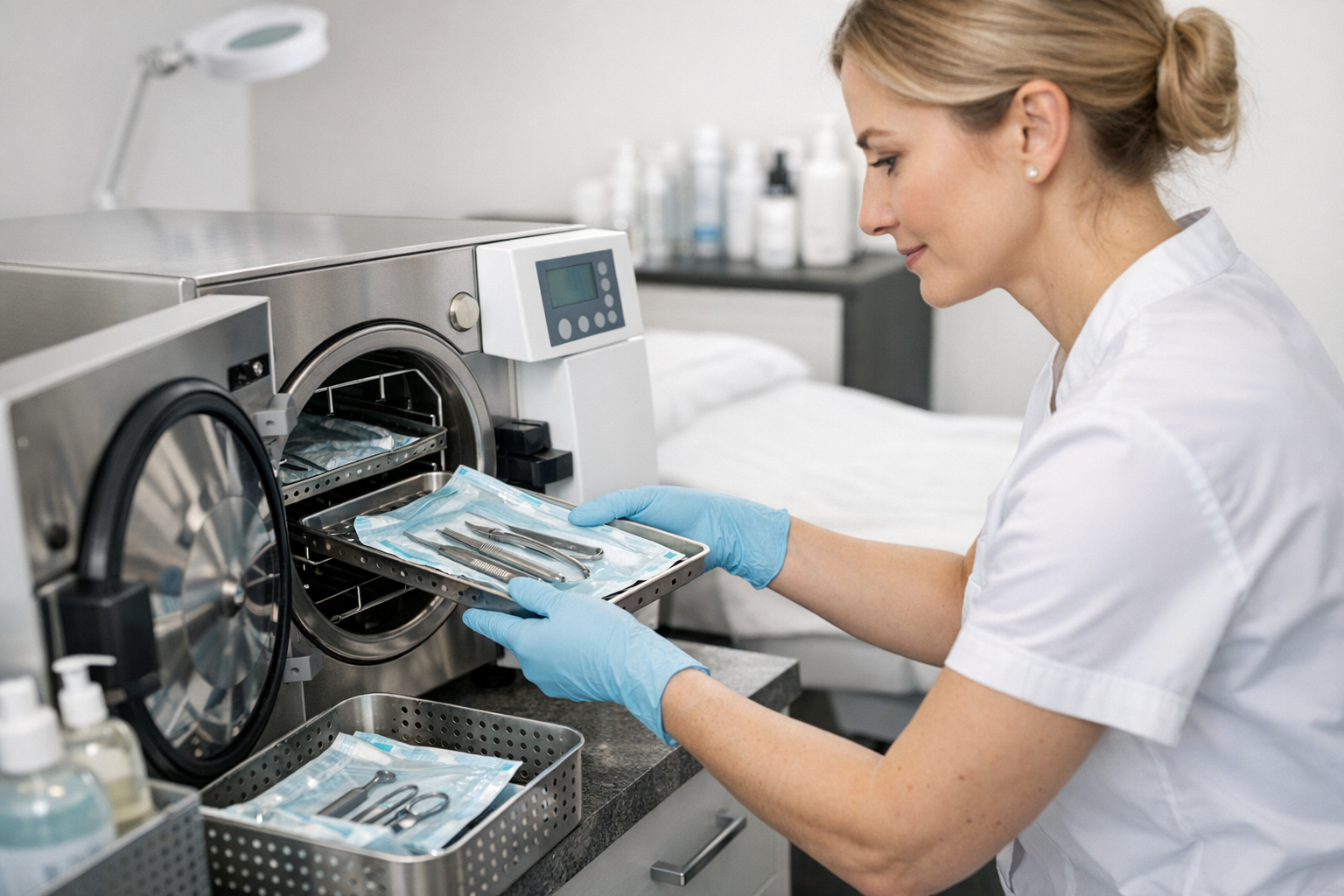 Kosmetolog analizująca reklamacje w nowoczesnym gabinecie kosmetologicznym, błędy kosmetologów