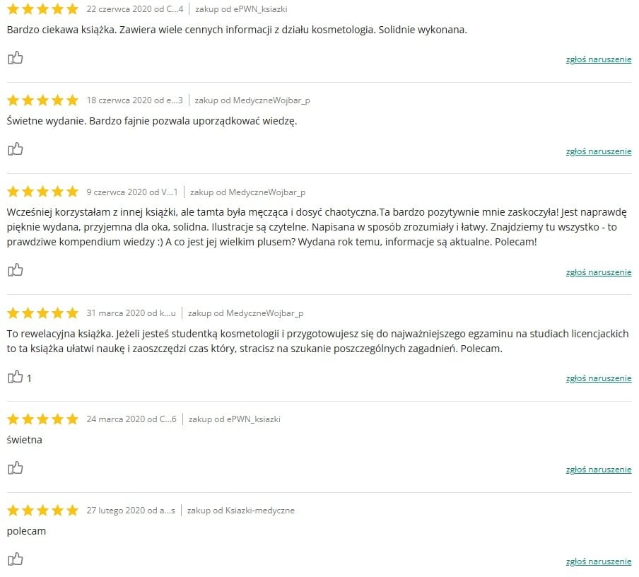Opinie na temat książki Kosmetologia - Anna Kołodziejczak